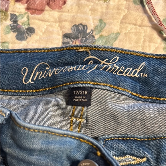 Universal Thread Distressed Light Blue Jean Shorts - Picture 2 of 5